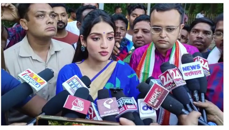 ভোট চাইতে আসলে বাঁশ নিয়ে তাড়া করুন, BJP-কে হুঁশিয়ারি নুসরত জাহানের