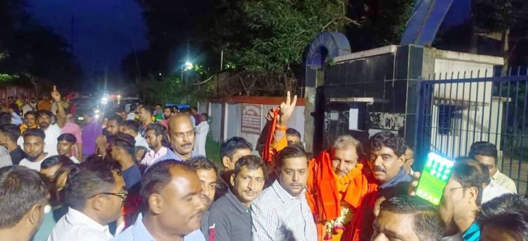 जेल से निकलें भाजपा नेता सुधांशु, रंजीत एवं किशन‌ , हुआ स्वागत