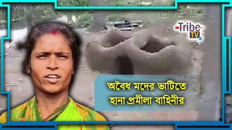 অবৈধ মদের ভাটিতে হানা প্রমীলা বাহিনীর