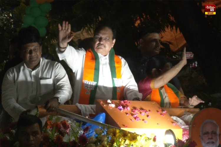 কলকাতা দক্ষিণে তৃণমূল-বিজেপির জোর টক্কর , দেবশ্রী রায়ের সমর্থনে রোড-শো নাড্ডার